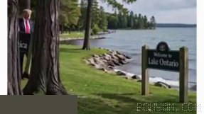 Trump Released an AI-Generated Video in Which He Replaces a Sign for Lake Ontario With a “Lake of America” Sign…