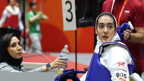 ✔ Ahmadi’s medal is confirmed: Fatemeh Ahmadi advances to the semifinals in the 67+ kg taekwondo competition