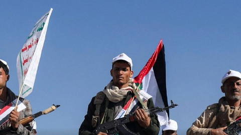 A Yemeni military source told Al Arabiya that the Houthis used 44 drones and six bomb boats in attacks on Al-Mokha port on the coast