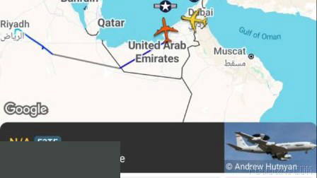 An American E-3G aircraft used for early warning and air control takes off from Riyadh to operate near the…