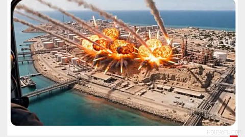 Donald Trump, the U.S. president, releases an iconic video of an airstrike and explosion