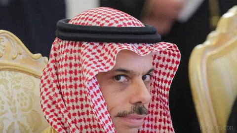 Faisal bin Farhan Al Saud, Saudi Arabia’s foreign minister, at a press conference in Moscow