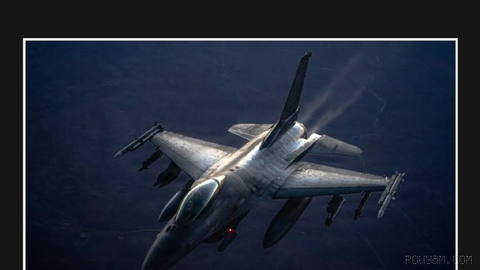 U.S. Central Command (CENTCOM) publishes an image of an F-16 fighter jet patrol