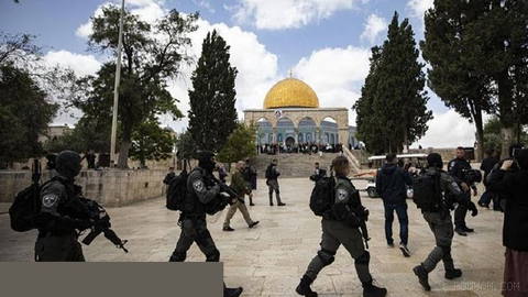 ❗ Scores of Israeli occupiers, joined by National Security Minister