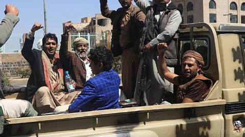 The claim came as witnesses reported several explosions across the Saudi