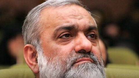 Mohammadreza Naqdi, adviser to the commander of the Islamic Revolutionary Guard Corps, at the Jánfādāyān ceremony