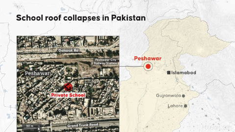At least 28 people, including a teacher, killed as roof of private