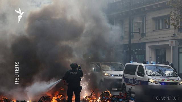 🔸French officials, following the continued wave of street violence, on Monday, 27 Mehr