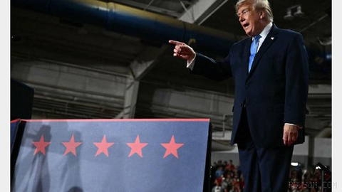 Donald Trump, ABD Başkanı, Pazartesi günü seçim etkinliğinde