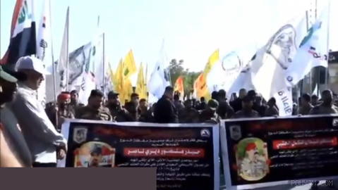 Funeral ceremony for members of the Popular Mobilization Forces killed in airstrikes by the United States and Saudi Arabia last night, in Baghdad…