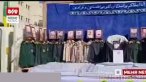 In a drill, the Guardians-for-Faith (Janfada) had the outfits of all commanders stuffed, along with the turban and an outer robe, put on stage so they could serve as observers of the Janfada drill…