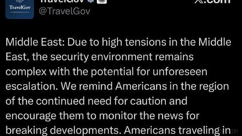 U.S. State Department asks Americans to reconsider travel to West Asia due to a 'complex' security environment and the potential for 'unexpected escalation'