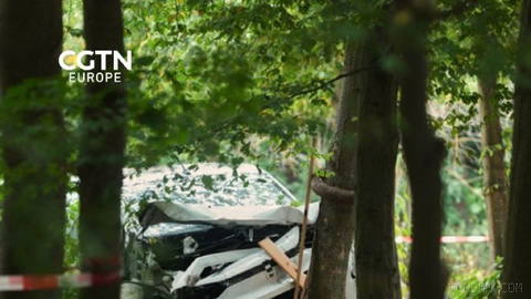 One person has been killed and a dozen others injured after a car rammed