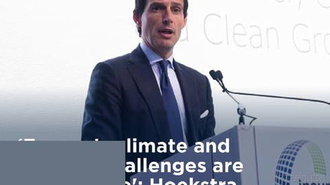 In an exclusive Euronews interview, Hoekstra argues climate resilience,