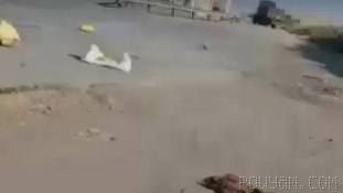 Collision with roadside fruit vendors; the police car runs over people’s loads