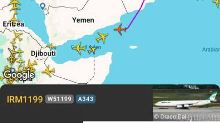 Another Mahan Air plane is en route to Yemen