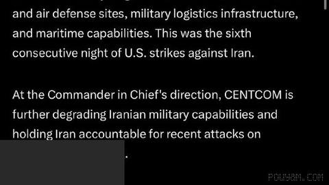 〰 CENTCOM announces the end of a new wave of attacks against Iran
