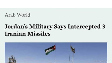 Jordan announced that it tracked and shot down three Iranian missiles fired toward this country.