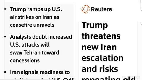📰 Reuters: By threatening to escalate the conflict with Iran again, Trump is at risk of repeating past mistakes.