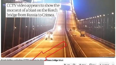 ✔ Video attributed to the explosion of King Fahd Bridge is old and related to Ukraine