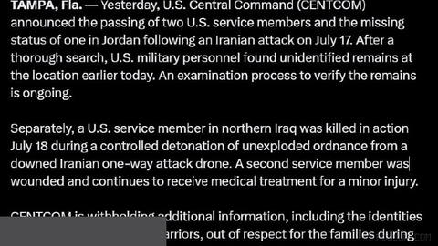 〰 New statement from U.S. Central Command (CENTCOM):