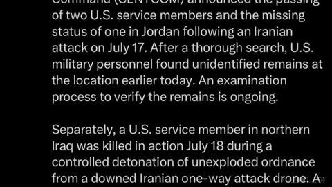 👈 Another American servicemember was killed