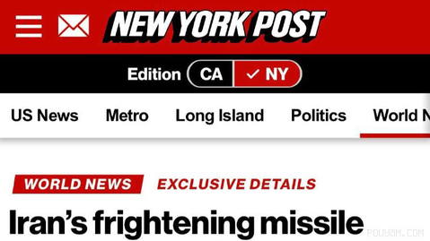 New York Post expresses concern over Iran’s ‘terrifying missile accuracy’