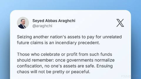 "Once governments normalize confiscation, no one's assets are safe"