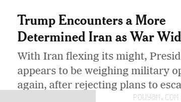 The New York Times: Trump faces a more determined Iran as the scope of the war expands