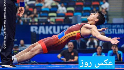 📸 عکس روز: نفس راحت پس از کسب طلا