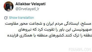 Velayati: Foreign forces must leave the region