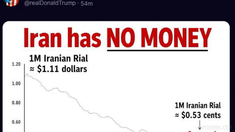Trump, İran’ın para sahibi olmadığını ve İran riyalinin “çöp” olduğunu iddia eden bir grafiği yeniden paylaştı.