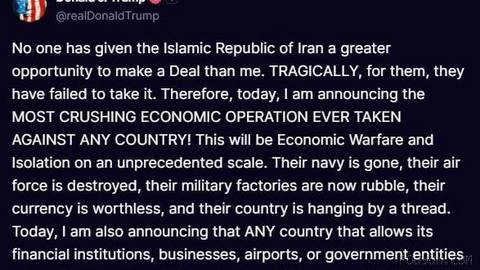 Trump’tan bir saat önceki paylaşım: