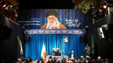 Based on a video that has been published in the media, a cleric at night rallies in
