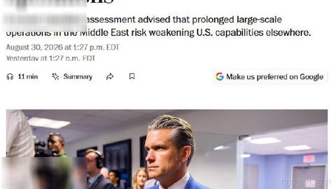 Unprecedented warning from U.S. commanders to Pete Hegseth: The U.S. no longer has the capacity to continue a war with Iran
