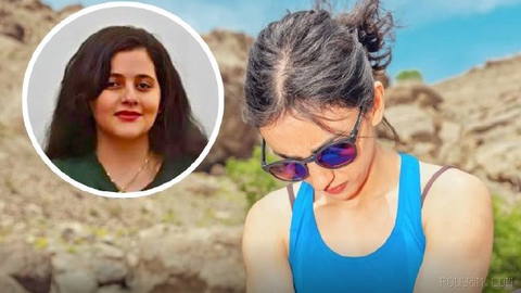 🔻Naz Rekab i, a rock climber, on the fourth anniversary of the killing of Mahsa Amini and