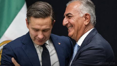 Prince Reza Pahlavi on X, thanking “Pieter Poilievre” for solidarity with Iranians