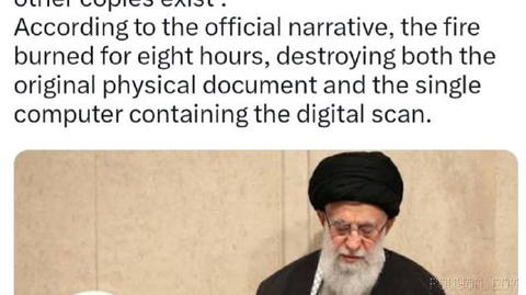 📍ترجمه: مجلس خبرگان ایران همین الان اعلام کرد که «وصیت‌نامه آخرت رهبر سابق ایران، علی خامنه‌ای، در بمباران اخیر محل سکون…