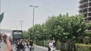At the funeral ceremony of Mr. Khamenei, one of the regime’s supporters tried to stop the car carrying Khamenei’s coffin like Spider-Man, but failed