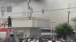 Today, a major fire broke out in the Shahsavar market in Iran, on a street near the Islamic Revolutionary Guard Corps building