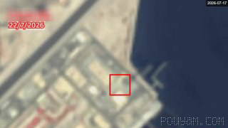 Satellite images appear to show a new impact point, marked by a distinct burn mark, at the location of the…