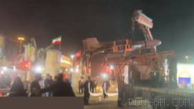 The “Shahed” drone alongside the “Zolfaqar” missile in Azadi Square, Tehran.