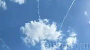 Images of the remnants of interceptor missiles fired to counter Iranian missiles in the skies over Jordan.