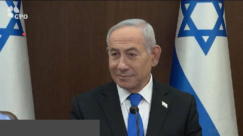 Prime Minister Netanyahu at the start of the cabinet meeting: