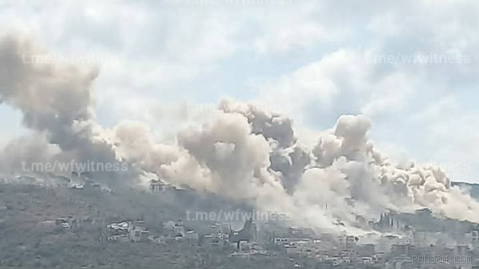 — A widespread explosion carried out by Israel targeted Al-Mansouri settlement in southern Lebanon.