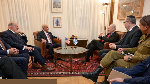 ראש הממשלה נתניהו היום אחר הצהריים בלשכתו נפגש עם מישל עעִסי וסביבתו של ארה״ב