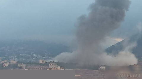 ❌— An image of an airstrike by the Israeli Air Force on Arab Salim in southern Lebanon.