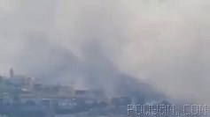 הפצצות נרחבות של ישראל כוונו לעיר תלוסה בלבנון באזור הביטחון של דרום לבנון