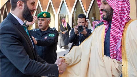 Ahmed al-Sharaa, Syria’s president, condemns attacks from Iraq toward Saudi Arabia and announces that Syria supports Saudi Arabia.