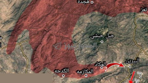 The Houthis seized the heights of “Al-Kudhah” and cut off Taizz’s connection to Yemen’s western coast